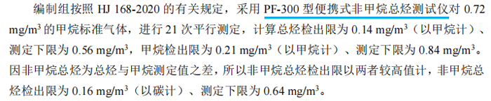 《固定污染源廢氣總烴、甲烷和非甲烷總烴的測定便攜式催化氧化-氫火焰離子化檢測器法》